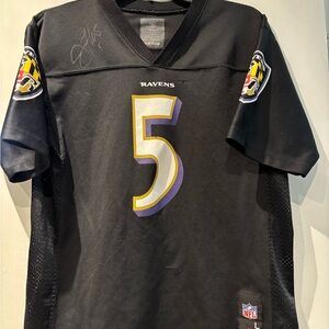 NFL Ravens Black Autographed Jersey